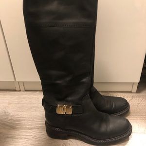 Emporio Armani Leather Boots - Black - Size 38